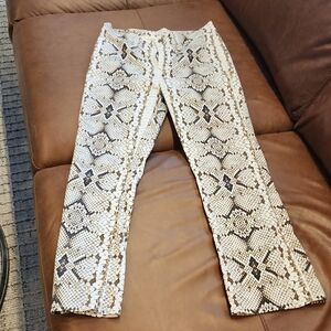 J. Crew Brown and White Patterned Pants